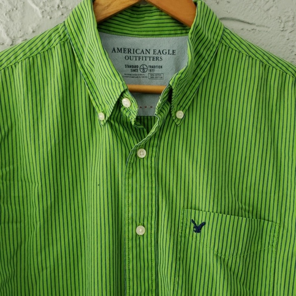 Green with blue stripes American Eagle Outfitters - Picture 2 of 4